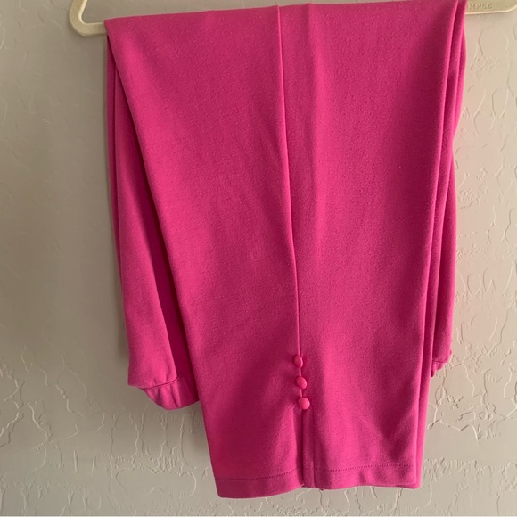Bob Mackie Coordinating Hot Pink Knit Pants Size L - Picture 2 of 6